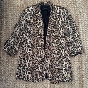 RARE Zara Animal leapord Print Blazer size small